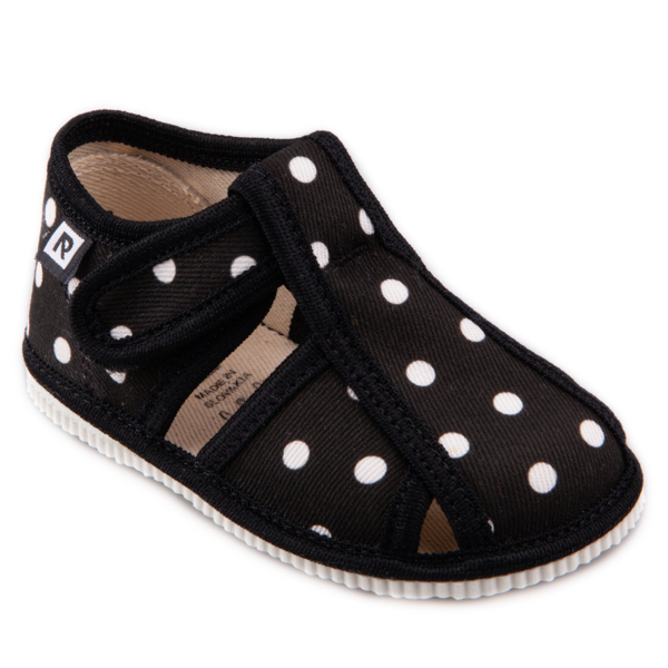 NEW CULT 100% LEATHER BLACK/WHITE POLKA DOTS SHOES Sz-US 6/7